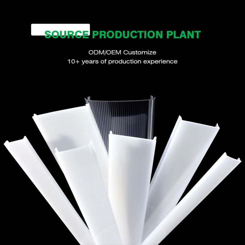 ໂຄມໄຟ Polycarbonate ໂປ່ງໃສ Extruded