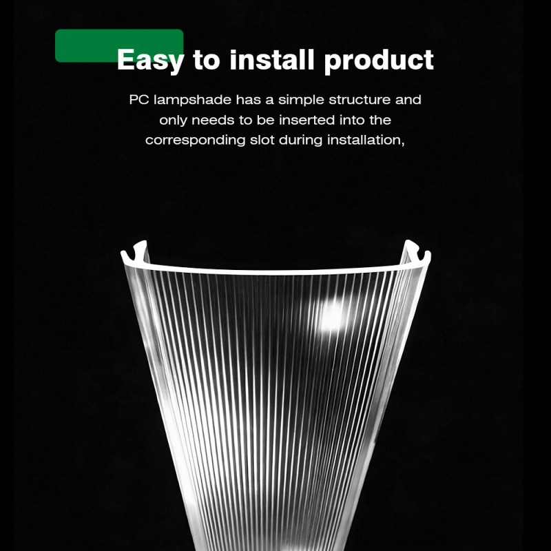 ໂຄມໄຟ Polycarbonate ໂປ່ງໃສ Extruded